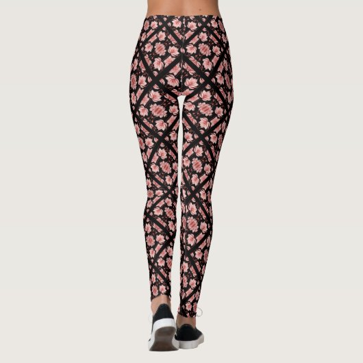 Roze Lotus Classic Leggings (Achterkant)