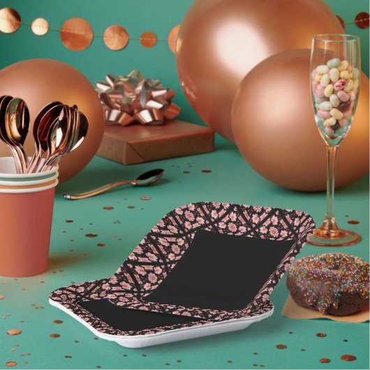 Roze Lotus Classic Papieren Bordje (Multi)