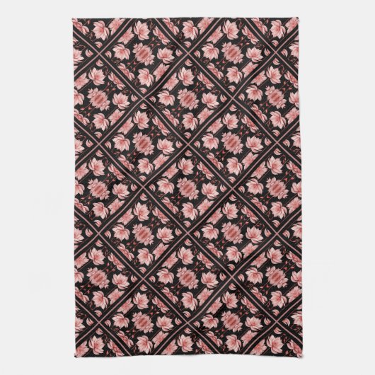 Roze Lotus Classic Theedoek (Verticaal)