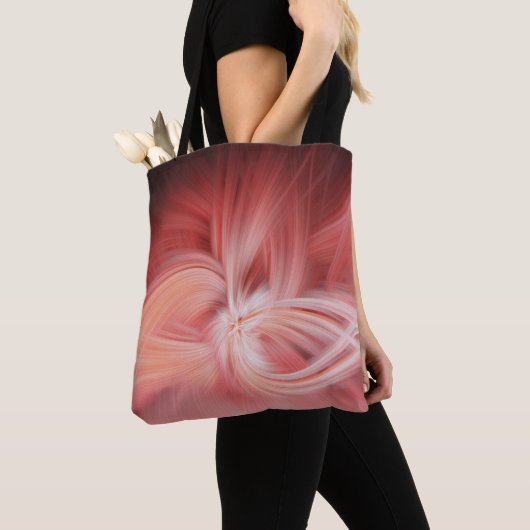 Roze Lotus Elegant Abstract Modern Zen Art Tote Bag (Dichtbij)