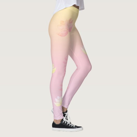 Roze lotus energie leggings (Rechts)