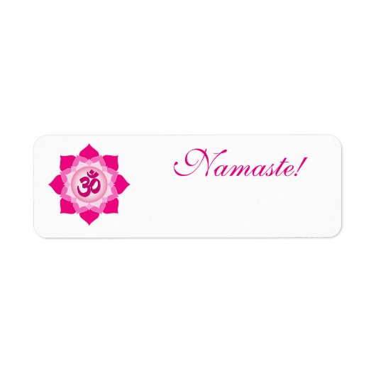 Roze lotus etiket (Voorkant)