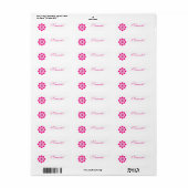 Roze lotus etiket (Full Sheet)