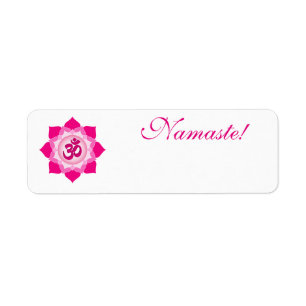 Roze lotus etiket