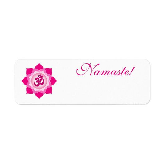 Roze lotus etiket (Voorkant)
