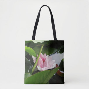 Roze Lotus Floral fotografie Tote Bag