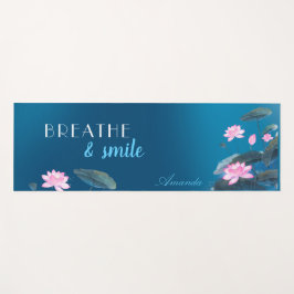 Roze Lotus Floral Mindfulness Naam donkerblauw Y t Yogamat