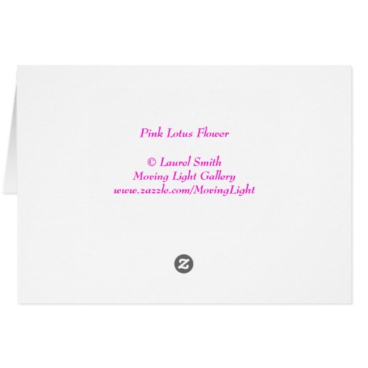 Roze Lotus Flower (Achterkant Horizontaal)