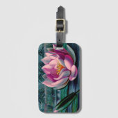  roze Lotus Flower Bagagelabel (Voorkant (verticaal))