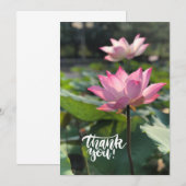 Roze Lotus Flower Bedankt (Voorkant / Achterkant)