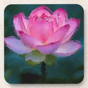 Roze Lotus Flower Bier Onderzetter