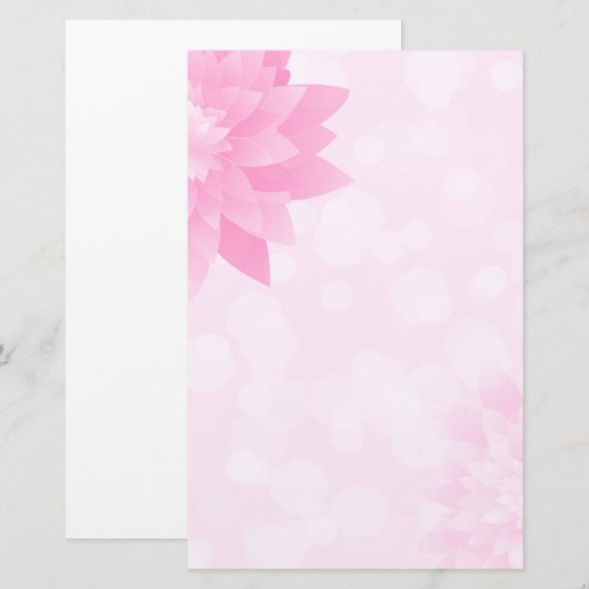 Roze Lotus Flower Bokeh Briefpapier (Voorkant / Achterkant)