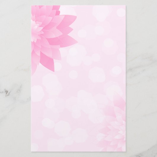Roze Lotus Flower Bokeh Briefpapier (Voorkant)