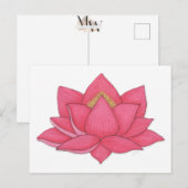 Roze Lotus Flower Briefkaart (Voorkant / Achterkant)