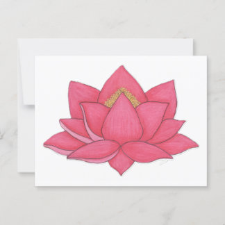Roze Lotus Flower Briefkaart