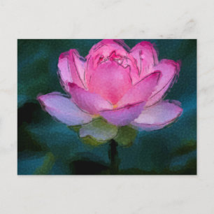 Roze Lotus Flower Briefkaart