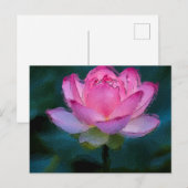 Roze Lotus Flower Briefkaart (Voorkant / Achterkant)