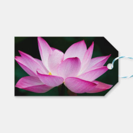 Roze Lotus Flower Cadeaulabel