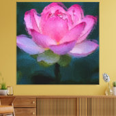 Roze Lotus Flower Canvas Afdruk (Insitu (Woonkamer))