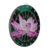 Roze Lotus Flower Dartbord (Voorkant Links)