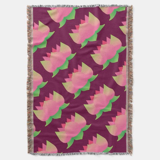 Roze Lotus Flower Deken (Voorkant Verticaal)