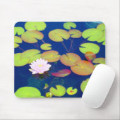 Roze Lotus Flower die drijft met lippenstift op vi Muismat (Met muis)