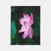 Roze Lotus Flower Fleece Deken (Voorkant)
