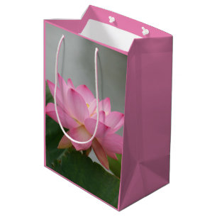 Roze Lotus Flower Gift Bag Medium Cadeauzakje