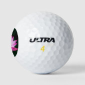 Roze Lotus Flower Golfballen (Logo)