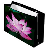 Roze Lotus Flower Groot Cadeauzakje (Voorkant Gekanteld)
