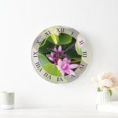 Roze Lotus Flower Grote Klok (Huis)
