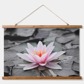 Roze Lotus Flower Hangend Wandkleed (Voorkant)