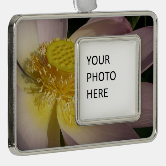 Roze Lotus Flower I Summer Floral Verzilverd Omlijst Ornament (Rechts)