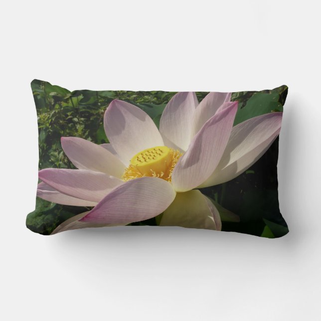 Roze Lotus Flower III Summer Floral Kussen (Voorkant)