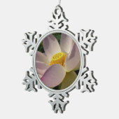 Roze Lotus Flower III Summer Floral Tin Sneeuwvlok Ornament (Rechts)