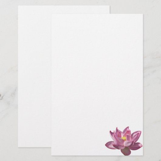 Roze Lotus Flower IV Briefpapier (Voorkant / Achterkant)