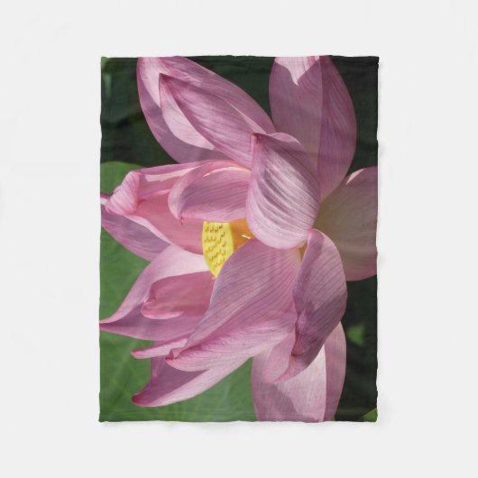 Roze Lotus Flower IV Fleece Deken (Voorkant)