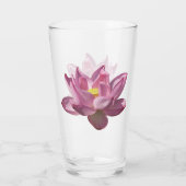 Roze Lotus Flower IV Glas (Achterkant)