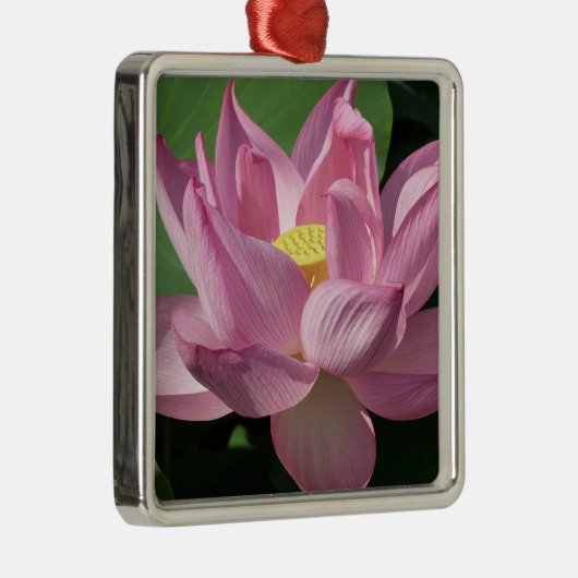 Roze Lotus Flower IV Metalen Ornament (Rechts)