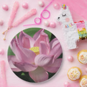 Roze Lotus Flower IV Papieren Bordje (Feest)