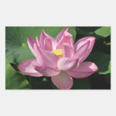 Roze Lotus Flower IV Rechthoekige Sticker (Voorkant)