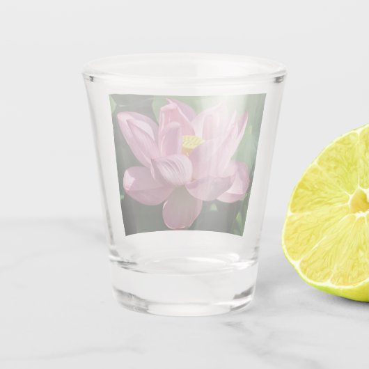 Roze Lotus Flower IV Shot Glas (Achterkant)