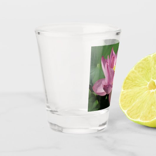 Roze Lotus Flower IV Shot Glas (Links)
