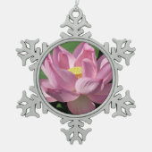 Roze Lotus Flower IV Tin Sneeuwvlok Ornament (Voorkant)