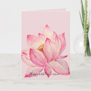 Roze Lotus Flower Kaart