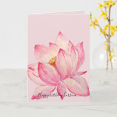 Roze Lotus Flower Kaart (Gele Bloem)