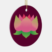 Roze Lotus Flower Keramisch Ornament (Rechts)
