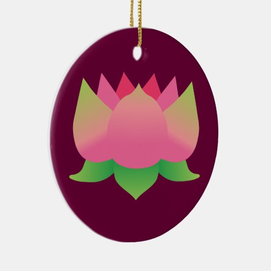 Roze Lotus Flower Keramisch Ornament (Rechts)