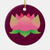 Roze Lotus Flower Keramisch Ornament (Voorkant)