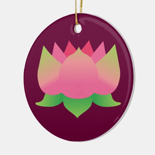 Roze Lotus Flower Keramisch Ornament (Links)